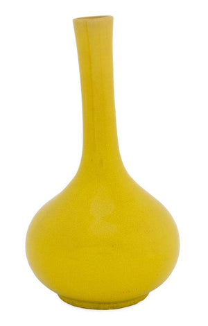 Chinese Yellow Glazed Porcelain Bottle Vase (9765851889971)