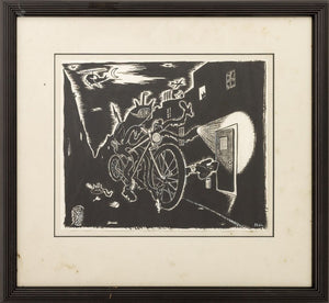 Rick Prol "Night Hunter" India Ink on Paper, 1999 (9885179740467)