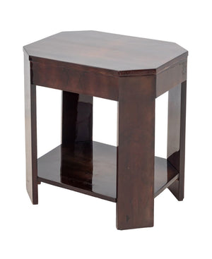 Art Deco Mahogany 2-Tier Lamp Table (9885183115571)