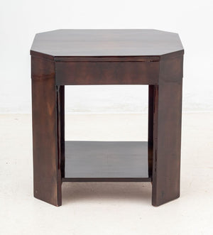 Art Deco Mahogany 2-Tier Lamp Table (9885183115571)