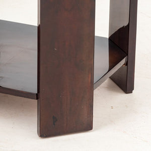 Art Deco Mahogany 2-Tier Lamp Table (9885183115571)