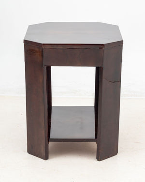 Art Deco Mahogany 2-Tier Lamp Table (9885183115571)