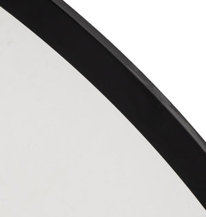Art Deco Style Black Circular Mirror (9885288464691)