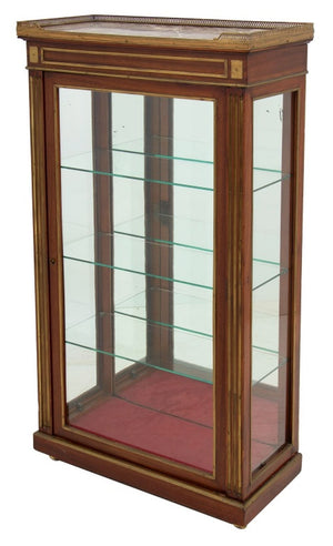 French Brass Mounted Mahogany and Marble Vitrine (9738485104947)