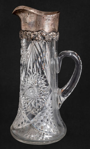 Gorham Sterling Silver Mounted Cut Glass Pitcher (9803006312755)
