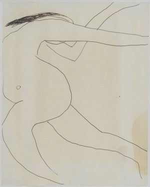 Roger Hilton Nude Figure Ballpoint Pen on Paper (9741265502515)