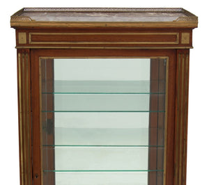 French Brass Mounted Mahogany and Marble Vitrine (9738485104947)