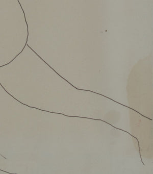 Roger Hilton Nude Figure Ballpoint Pen on Paper (9741265502515)