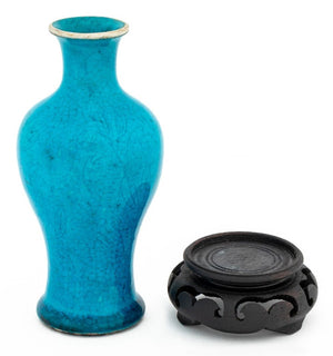 Chinese Peacock Blue Porcelain Meiping Vase (9765854904627)