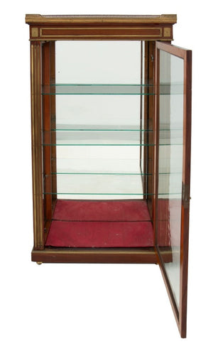 French Brass Mounted Mahogany and Marble Vitrine (9738485104947)