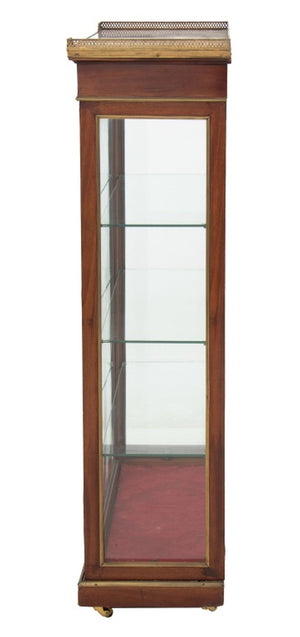 French Brass Mounted Mahogany and Marble Vitrine (9738485104947)