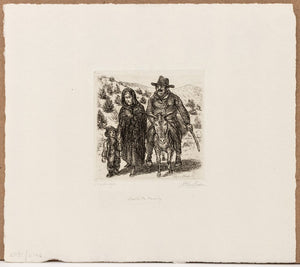 John Sloan "Sante Fe Family" Etching, 1937 (9883774452019)