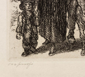John Sloan "Sante Fe Family" Etching, 1937 (9883774452019)