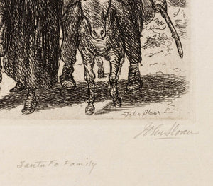 John Sloan "Sante Fe Family" Etching, 1937 (9883774452019)