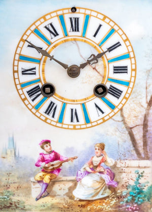 French Gilt Metal and Sevres Attr. Porcelain Clock (9790404624691)