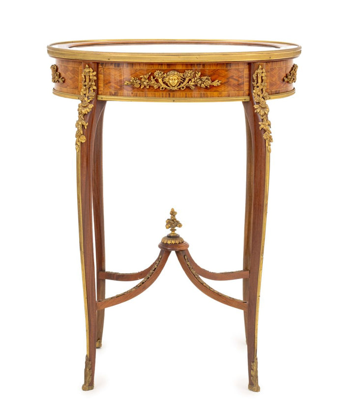 Louis XV Style Kingwood Parquetry Display Table