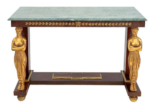 French Empire Style Mahogany Console Table (9738513482035)