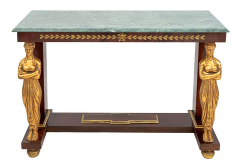 French Empire Style Mahogany Console Table