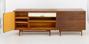 Jens Risom Walnut Credenza