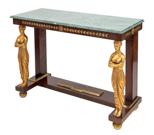 French Empire Style Mahogany Console Table (9738513482035)