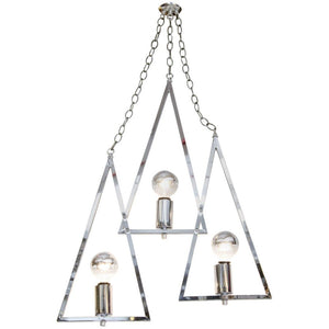 Mid-Century Modern Chrome Chandelier (9808329277747)