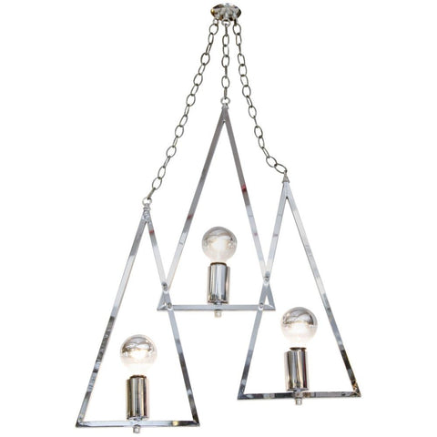 Mid-Century Modern Chrome Chandelier