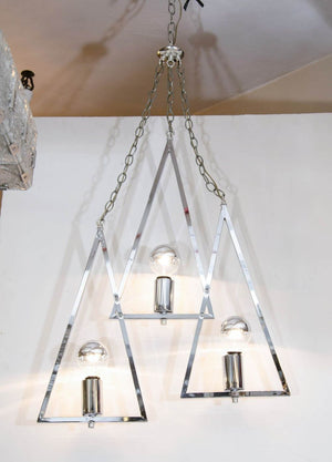 Mid-Century Modern Chrome Chandelier (9808329277747)