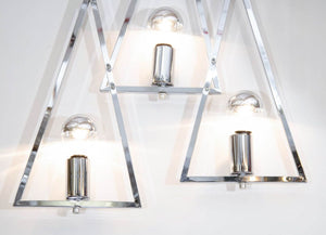 Mid-Century Modern Chrome Chandelier (9808329277747)