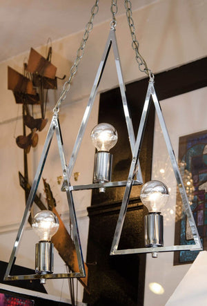 Mid-Century Modern Chrome Chandelier (9808329277747)