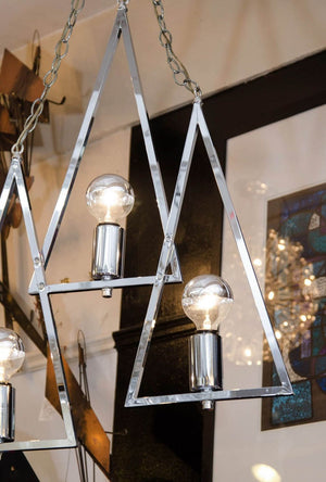 Mid-Century Modern Chrome Chandelier (9808329277747)