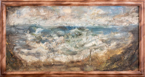Mary Jo Schwalbach Seascape Oil on Masonite (9825423884595)