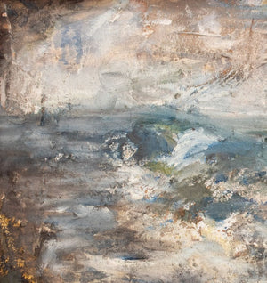 Mary Jo Schwalbach Seascape Oil on Masonite (9825423884595)