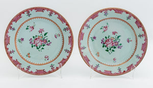 Chinese Export Famille Rose Porcelain Plates, Pair (9765861785907)