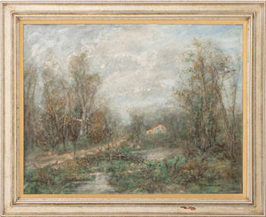 Henry Marcellus "When the Mist is Clearing", Oil on Panel, 1952