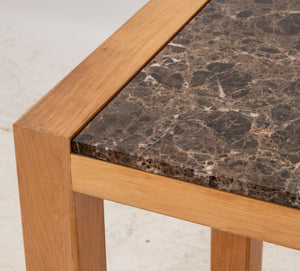 Architectural Brown Marble Top Beech Desk (9776072524083)