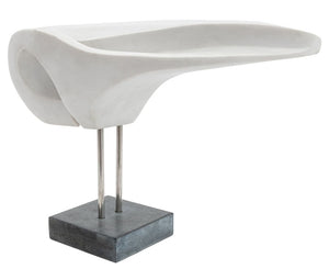 Arthur M. Bernhang Gray Marble Sculpture, 1985 (9755277230387)