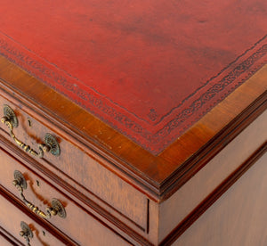 George II Style Leather Top Walnut Desk (9736806924595)