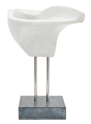 Arthur M. Bernhang Gray Marble Sculpture, 1985 (9755277230387)