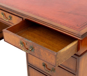 George II Style Leather Top Walnut Desk (9736806924595)