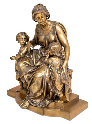 Auguste Carrier Figural Group Gilt Bronze (9765870207283)