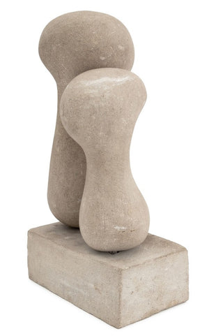 Signed Modern Abstract Stone Sculpture, 1967 (9755282669875)