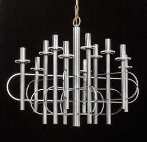 Gaetano Sciolari 12-Light Chrome-Plated Chandelier (9814424387891)