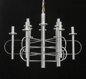 Gaetano Sciolari 12-Light Chrome-Plated Chandelier (9814424387891)