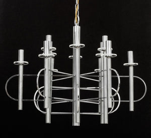 Gaetano Sciolari 12-Light Chrome-Plated Chandelier (9814424387891)