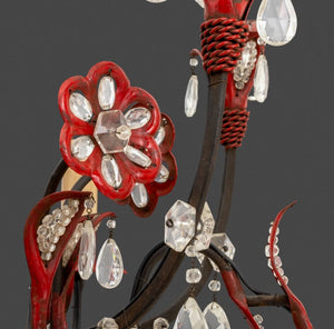 Mid-Century Enameled Floral Form Chandelier (9735649886515)