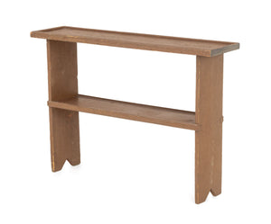 American Brown Painted Two-Tier Console Table