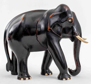 Large African Ebonized Wood Elephants, 2 (9770029056307)