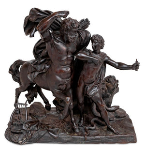 Francois Rude "The Education of Achilles" Bronze (9765942886707)