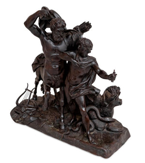 Francois Rude "The Education of Achilles" Bronze (9765942886707)