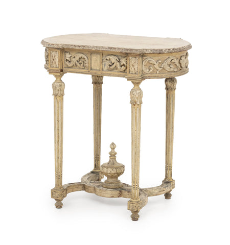 Louis XVI Style Carved Wood Occasional Table